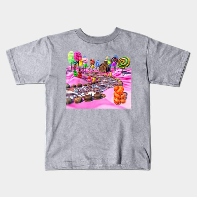 Pink Candyland Kids T-Shirt by BonniePhantasm